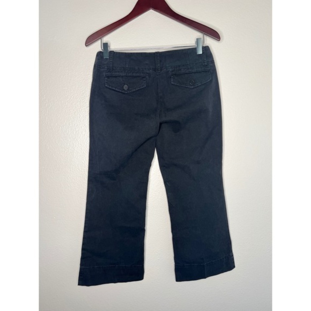 Theory Women's Black Wide Leg Cropped Pants Size 4 Button Fly Career - Picture 5 of 8